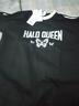 Halo Queen短袖T恤女美式復古夏季薄款T恤運動(dòng)插肩袖中長(cháng)款上衣H144T1728 曬單實(shí)拍圖