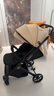 Baby boat貝舟B5嬰兒車雙向輕便折疊高景觀新生寶寶可坐躺0-3歲遛娃手推車 雅致咖+3D護(hù)脊坐墊+蜂窩涼席蚊帳 曬單實(shí)拍圖
