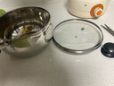 不銹鋼奶鍋煮面煮粥輔食鍋小鍋不粘鍋家用湯鍋牛奶鍋電磁爐通用 16cm+蓋【復(fù)底加厚更耐用】 曬單實拍圖