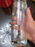 EATKM輕奢品牌玻璃茶杯男士雙層玻璃杯茶水分離杯辦公室大容量泡茶杯子 鴻儒360ML（鏡面杯蓋） 曬單實(shí)拍圖
