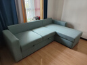 宜家（IKEA）BARSLOV寶施略三人布藝沙發(fā)床客廳小戶(hù)型折疊兩用沙發(fā)床 淺青灰色沙發(fā)帶貴妃椅 曬單實(shí)拍圖