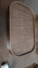 竹制茶盤(pán)家用復(fù)古托盤(pán)家用茶盤(pán)長(zhǎng)方形茶杯餐廳收納置物盤(pán)餐用藤編 咖色大圓邊方盤(pán)36*24*2.5+仿編墊 曬單實(shí)拍圖