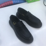 U7品牌男鞋2025年夏季新款鹿皮打孔軟底舒適休閑皮鞋男士真皮樂(lè)福鞋 黑色1818709 40 (250mm) 曬單實(shí)拍圖