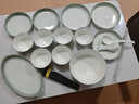 冪律釉下彩簡約風(fēng)碗盤餐具家用餐具整套碗盤碗碟碗筷套裝喬遷搬家禮物 【湯碗禮盒裝】6人食 26件套 曬單實拍圖