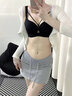 糖粒大碼無痕內(nèi)衣女大胸顯大小胖mm聚攏收副乳上托薄款性感文胸罩七夕 雅典黑 85C 曬單實(shí)拍圖