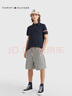 TOMMY HILFIGER【輕柔感】25夏季男高級撞色短袖/【輕奢感】鑲邊翻領(lǐng)商務(wù)T恤POLO 【織帶袖邊】藏青色DW5 M （推薦：135-150斤） 曬單實(shí)拍圖