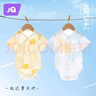 婧麒包屁衣嬰兒春夏季薄款連體衣新生兒衣服寶寶三角爬服透氣夏裝 房子+綠樹(shù)【兩件裝】 52cm 曬單實(shí)拍圖