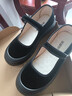 同源和老北京布鞋女新款春季單鞋軟底工作鞋酒店媽媽鞋舞蹈防滑透氣平絨 黑色 41 曬單實(shí)拍圖