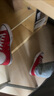 匡威（Converse）官方 All Star男女經(jīng)典美拉德低幫帆布鞋紅色101007 101007/紅色 41 曬單實(shí)拍圖