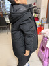 哈吉斯（HAZZYS）品牌童裝男童羽絨服冬新品中長(zhǎng)款防風(fēng)拼接反光三防保暖羽絨服厚 鉆石黑 145 曬單實(shí)拍圖