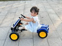 AULDEY兒童電動(dòng)四輪卡丁車1-8歲平衡車四輪小孩禮物可坐帶遙控免安裝 櫻花粉單驅(qū)小電瓶藍(lán)牙音樂遙控 曬單實(shí)拍圖