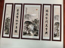 良木新中式中堂畫農(nóng)村堂屋中堂掛畫客廳山水畫迎客松裝飾畫五聯(lián)畫 A-迎客松-典雅紅褐實(shí)木框 中間125*65cm+兩邊125*30cm-五聯(lián) 曬單實(shí)拍圖