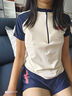 羽克兒童泳衣女童2024新款兩件套保守分體式中大童學(xué)生速干訓(xùn)練泳裝 米白色 2XL(身高160-165體重90-110斤） 曬單實拍圖