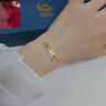 中國黃金（CHINA GOLD）穗穗平安18K黃金手鏈女金手環(huán)手飾38婦女神節禮物女朋友老婆生日 18k麥穗吊珠手鏈 曬單實(shí)拍圖