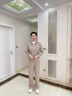恰凡（QIAFAN）媽媽秋裝2025新款套裝休閑運(yùn)動服兩件套中老年女春秋時(shí)尚連帽外套 杏色 3XL  （推薦118~130斤） 曬單實(shí)拍圖