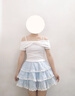 森女部落原創(chuàng  )甜系蓬蓬裙小個(gè)子搭配蛋糕裙蕾絲花邊藍色短裙半身裙 半身裙（單件） S 曬單實(shí)拍圖