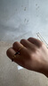 中國黃金（CHINA GOLD）黃金碎冰冰戒指男女足金素圈指環(huán)固口情侶對戒教師節禮物送老婆 碎碎冰戒指 圈號16【國金禮盒】 約0.9g 曬單實(shí)拍圖