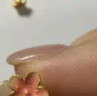 周六?，m瑯桃花古法黃金耳釘女耳飾生日禮物計價A0913197 一對 約1.18g 曬單實拍圖