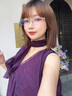 眼鏡生活（LOHO）多邊形方框眼鏡女近視可配度數(shù)鉆石眼鏡框架gm高級(jí)感珠寶系列 銀色 【高清護(hù)目】0度防藍(lán)光鏡片 曬單實(shí)拍圖
