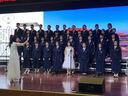 圣洛鋒 班服春季初中日系JK服學(xué)院dk風(fēng)畢業(yè)照西裝高中演出服合唱服套裝 女長(zhǎng)袖+西裝+百褶長(zhǎng)裙+黑領(lǐng)帶 L 曬單實(shí)拍圖