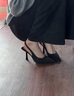 瑜尚臻品法式高跟鞋女不累腳黑色氣質(zhì)包頭涼鞋女2025新款夏季細跟成年禮 黑色(8厘米)-37 曬單實拍圖