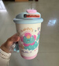 物生物（RELEA）保溫杯大容量水杯女咖啡杯陶瓷內膽泡茶杯學生吸管杯子生日禮物 曬單實拍圖