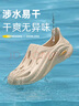 駱駝（CAMEL）男士快穿鏤空運動涼鞋時尚沙灘洞洞拖鞋 G13M834091 山沙 42  曬單實拍圖