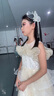漢佺兒童禮服裙輕奢小眾高端女童主持人生日公主裙花童女孩鋼琴演出服 套裝【禮服+精靈發(fā)飾】 150 適合體重70-75斤 曬單實拍圖