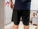 至濤冰絲短褲男夏季薄款大碼速干休閑五分褲外穿新款潮流男士沙灘褲 黑色+深灰【兩件裝】 3XL 【建議145-160左右可穿】 曬單實(shí)拍圖