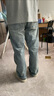Levi's?SilverTab?25春夏新款男士美式高街破洞寬松直筒牛仔褲 淺藍色 32 (32) 曬單實拍圖