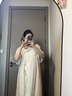 朗茵新中式孕婦裝夏款2025新款連衣裙孕媽媽刺繡夏季短袖大碼裙子套裝 國(guó)風(fēng)裙子 XL建議130-145斤 曬單實(shí)拍圖