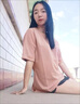 柏屋舞苑柏屋現(xiàn)代舞上衣舞蹈服練功服女寬松高端莫代爾短袖t恤121120011 臟橘色 170 曬單實拍圖