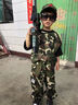 迪士尼（Disney）兒童迷彩服套裝夏季男童軍訓服短袖夏裝小學生夏令營演出服 黑色 短袖+長褲  110 cm 曬單實拍圖