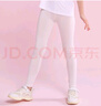 浪莎（LangSha）兒童褲子女童春夏打底褲莫代爾薄款運(yùn)動褲寶寶休閑九分褲 白色160 曬單實(shí)拍圖