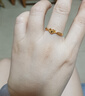 老鳳祥愛(ài)心黃金戒指女足金結求婚戒子結婚紀念日生日禮物送女友老婆紀念 足金交織愛(ài)心戒指-刻字 曬單實(shí)拍圖