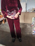 皮爾卡丹媽媽秋裝新款時(shí)尚套裝闊太太金絲絨旗袍兩件套中老年女裝春秋上衣 紅色 XL （建議105斤以?xún)?nèi) ） 曬單實(shí)拍圖