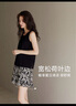 悅內(nèi)帶胸墊一體睡衣女夏季夏款無袖背心純棉家居服時(shí)尚休閑可外穿套裝 B23148休閑黑【帶胸墊】 2XL (175) 【體重140-160斤】 曬單實(shí)拍圖