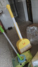 兒童掃把簸箕套裝寶寶小掃把拖把三件套迷你掃地塑料掃帚玩具組合 蛋黃鴨掃把套裝+兒童拖把綠色 曬單實(shí)拍圖