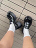 意爾康女鞋春秋季厚底樂(lè )福鞋高智學(xué)院風(fēng)時(shí)尚通勤粗跟單鞋 黑色 37 曬單實(shí)拍圖