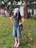 雪茜曼美式寬松七分牛仔褲女2025夏季新款高街百搭直筒闊腿褲子 曬單實(shí)拍圖