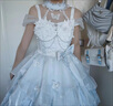 閃動(dòng)少女（SHANDONGSHAONV）洛麗塔韓版收腰公主小禮服lolita顯瘦細閃蝴蝶蓬蓬裙 【白藍蝴蝶裙送拖尾】 M 曬單實(shí)拍圖
