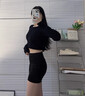 JIOESC瑜伽短褲女2025新款三分鯊魚(yú)褲高腰收腹外穿無(wú)痕免穿內褲夏安全褲 三分-黑色 L 【建議105-130斤】 曬單實(shí)拍圖