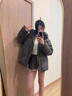 明摩秋MM短款羽絨服女冬季加厚2024年新款韓版寬松連帽白鴨絨學(xué)生 櫻花粉 XL 曬單實(shí)拍圖