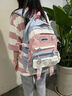 回力高顏值書(shū)包女初中高中生雙肩包簡(jiǎn)約可愛(ài)大容量休閑旅行電腦背包女 白色 曬單實(shí)拍圖