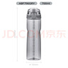 樂扣樂扣（LOCK&LOCK）人魚線塑料運(yùn)動(dòng)水杯夏天便攜水壺帶刻度提手男女水杯子700ML灰色 曬單實(shí)拍圖