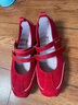 百思圖【VaVa同款】小辣椒25夏新款運動(dòng)瑪麗珍鞋德訓鞋芭蕾單鞋女 紅色-經(jīng)典款 38 曬單實(shí)拍圖
