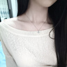 RHM鉑金魯伯特之淚項鏈女白金莫桑石吊墜輕奢鎖骨鏈七夕禮物送女友 鉑金魯伯特之淚項鏈+證書+禮盒 曬單實拍圖