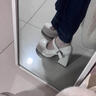 鉑吶苓高跟鞋女婚鞋法式一字帶瑪麗珍鞋防水臺(tái)粗跟單鞋米白色氣質(zhì)伴娘鞋 瑪麗珍高跟【白色粗帶9cm】 37 曬單實(shí)拍圖