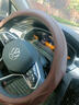 賜輝大眾速騰方向盤(pán)套速騰真皮汽車(chē)把套新速騰牛皮防滑吸汗四季通用型 速騰（15-25款）D型-咖色 曬單實(shí)拍圖