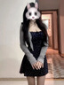 允橘套裝兩件套吊帶連衣裙裙子女夏季2025新款碎花度假海邊沙灘裙純欲 蕾絲邊碎花吊帶裙+開衫 S 建議95斤以內(nèi) 曬單實拍圖